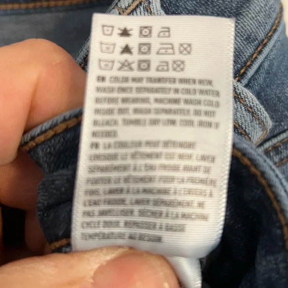 American Eagle Outfitters | Blue Distressed Mini Skirt | Size 6 - Picture 6 of 8